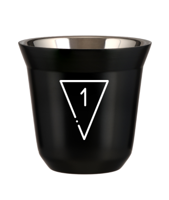 Tasse 150 ml NOIR "1 (blanc)" Tasse 150 ml NOIR "1 (blanc)"