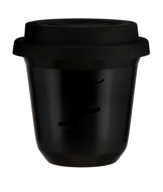 Tasse 80 ml NOIR "Plongée (noir)", avec couvercle noir Tasse 80 ml NOIR "Plongée (noir)", avec couvercle noir