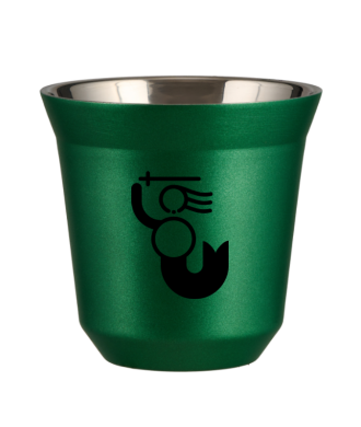 Tasse 150 ml VERT MÉTALLIQUE "WARSZAWSKA SYRENKA (noir)" Tasse 150 ml VERT MÉTALLIQUE "WARSZAWSKA SYRENKA (noir)"