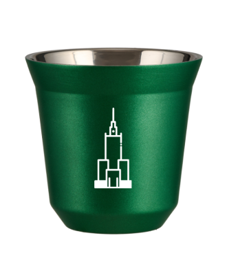 Tasse 150 ml VERT MÉTALLIQUE "Pałac kultury i nauki (blanc)" Tasse 150 ml VERT MÉTALLIQUE "Pałac kultury i nauki (blanc)"