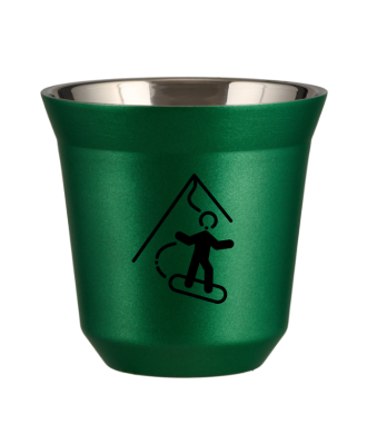 Tasse 150 ml VERT MÉTALLIQUE "Snowboard" Tasse 150 ml VERT MÉTALLIQUE "Snowboard"