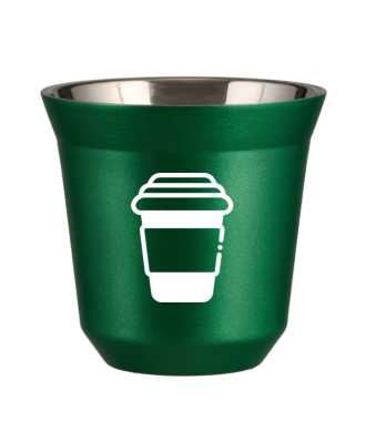 Tasse 150 ml VERT MÉTALLIQUE "Tasse (blanc)" Tasse 150 ml VERT MÉTALLIQUE "Tasse (blanc)"