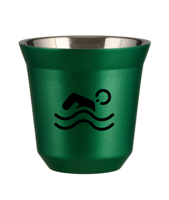 Tasse 150 ml VERT MÉTALLIQUE "Natation" Tasse 150 ml VERT MÉTALLIQUE "Natation"