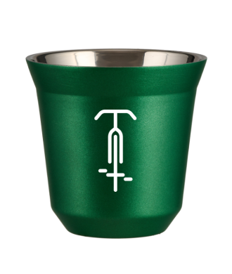 Tasse 150 ml VERT MÉTALLIQUE "Cyclisme 1 (blanc)" Tasse 150 ml VERT MÉTALLIQUE "Cyclisme 1 (blanc)"