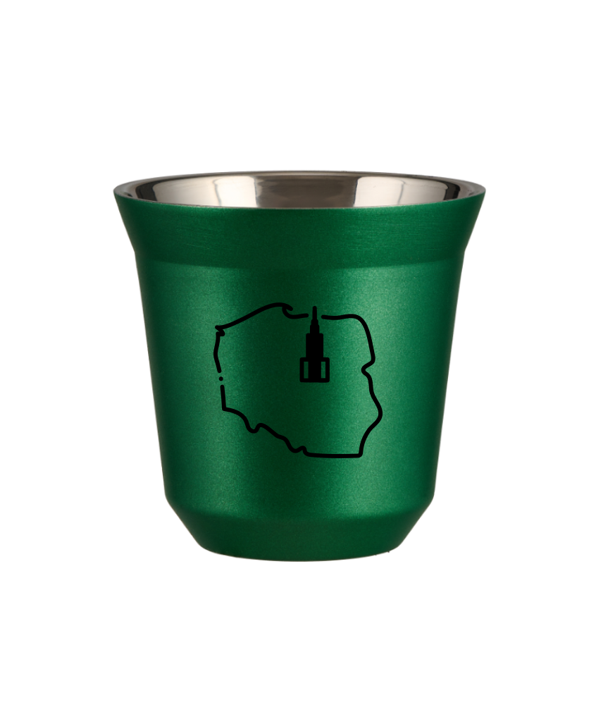 Tasse 150 ml VERT MÉTALLIQUE "Pologne"