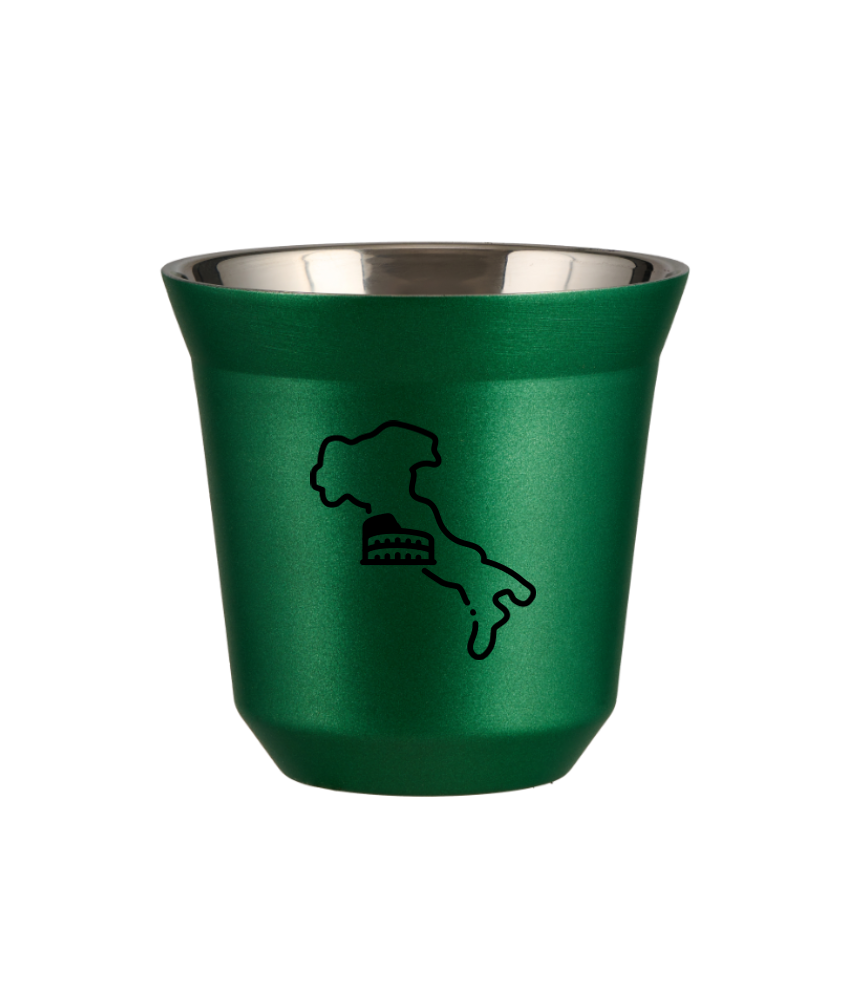 Tasse 150 ml VERT MÉTALLIQUE "Italie"