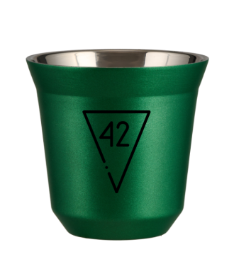 Tasse 150 ml VERT MÉTALLIQUE "42" Tasse 150 ml VERT MÉTALLIQUE "42"
