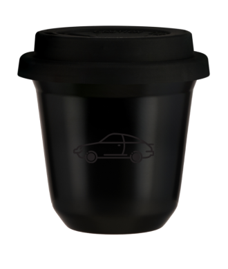 Tasse 80 ml NOIR "Voiture (noir)", avec couvercle noir Tasse 80 ml NOIR "Voiture (noir)", avec couvercle noir
