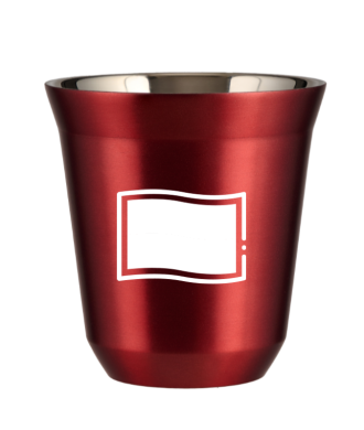 Tasse 150 ml ROUGE MÉTALLIQUE "Drapeau polonais (blanc)" Tasse 150 ml ROUGE MÉTALLIQUE "Drapeau polonais (blanc)"