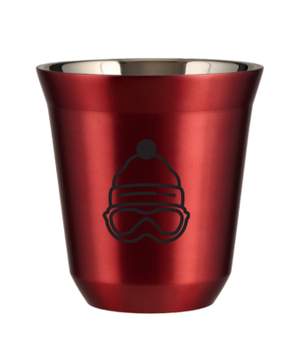 Tasse 150 ml ROUGE MÉTALLIQUE "Casquette (noir)" Tasse 150 ml ROUGE MÉTALLIQUE "Casquette (noir)"