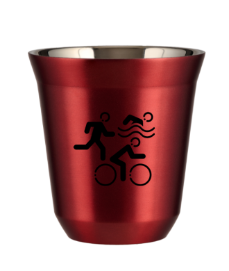 Tasse 150 ml ROUGE MÉTALLIQUE "Sports" Tasse 150 ml ROUGE MÉTALLIQUE "Sports"
