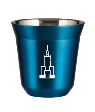 Tasse 150 ml BLEU MÉTALLIQUE "Pałac kultury i nauki (blanc)" Tasse 150 ml BLEU MÉTALLIQUE "Pałac kultury i nauki (blanc)"