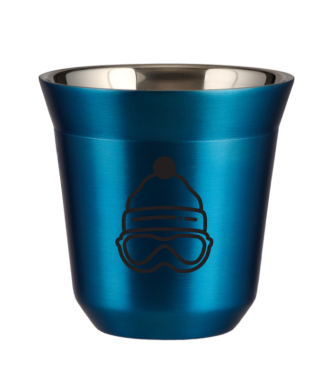 Tasse 150 ml BLEU MÉTALLIQUE "Casquette (noir)" Tasse 150 ml BLEU MÉTALLIQUE "Casquette (noir)"