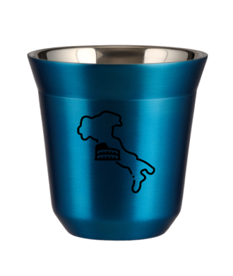 Tasse 150 ml BLEU MÉTALLIQUE "Italie (noir)" Tasse 150 ml BLEU MÉTALLIQUE "Italie (noir)"