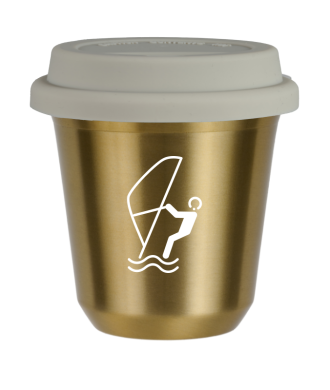 Tasse 150 ml OR "Sports nautiques (blanc)", avec couvercle blanc Tasse 150 ml OR "Sports nautiques (blanc)", avec couvercle blanc