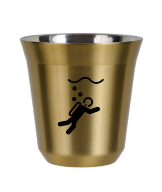 Tasse 150 ml OR "Plongée (noir)" Tasse 150 ml OR "Plongée (noir)"