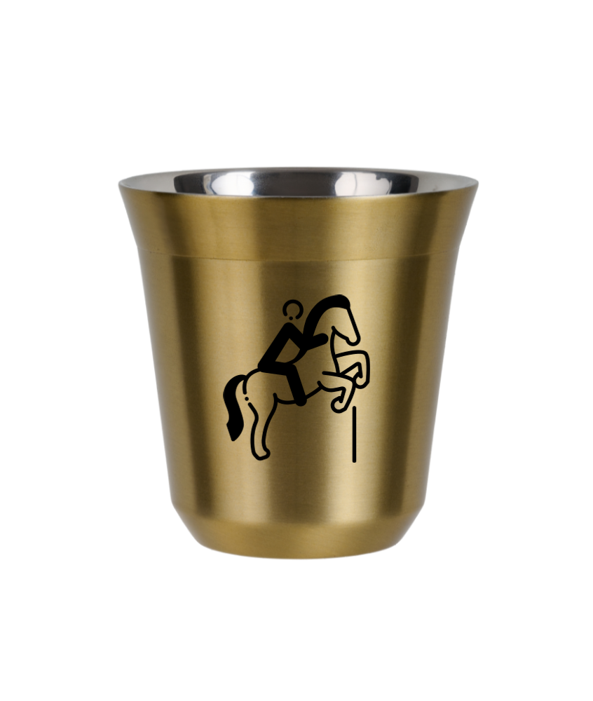 Tasse 150 ml OR "Équitation 1 (noir)"
