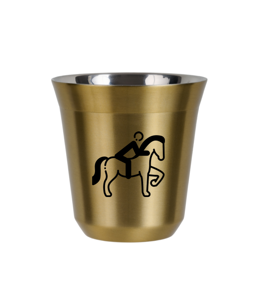 Tasse 150 ml OR "Équitation 2 (noir)"