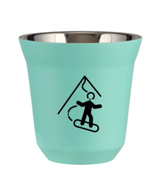 Tasse 150 ml TURQUOISE "Snowboard (noir)" Tasse 150 ml TURQUOISE "Snowboard (noir)"