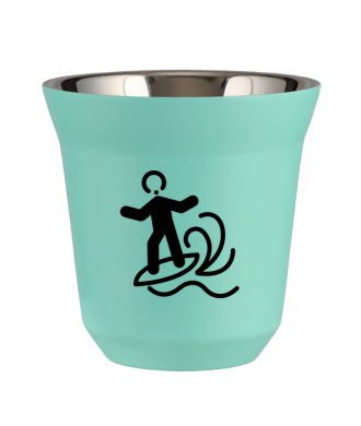 Tasse 150 ml TURQUOISE "Planche à voile (noir)" Tasse 150 ml TURQUOISE "Planche à voile (noir)"