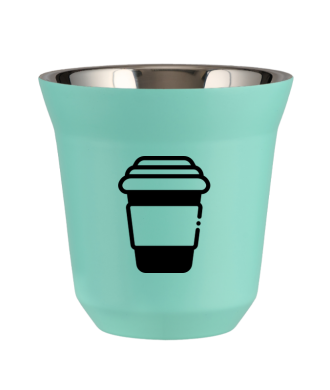 Tasse 150 ml TURQUOISE "Tasse (noir)" Tasse 150 ml TURQUOISE "Tasse (noir)"