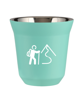 Tasse 150 ml TURQUOISE "Escalade 2 (blanc)" Tasse 150 ml TURQUOISE "Escalade 2 (blanc)"