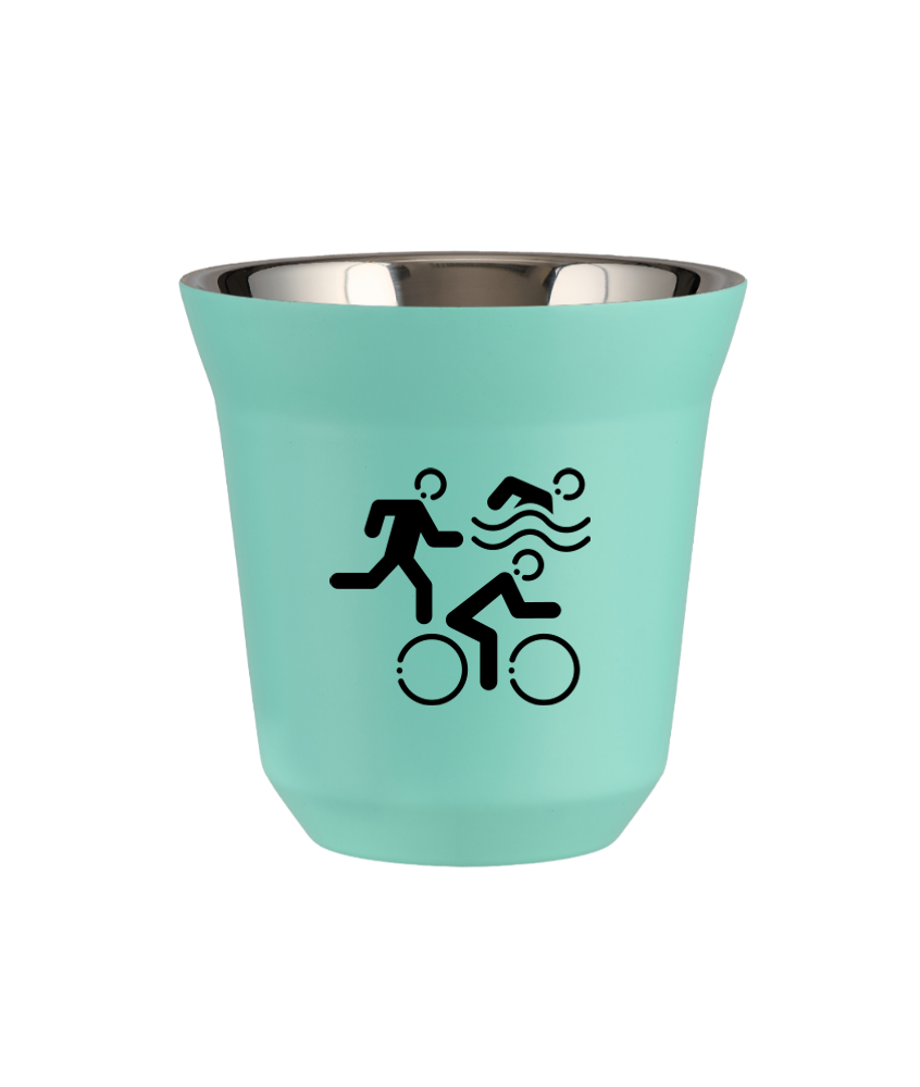 Tasse 150 ml TURQUOISE "Sports (noir)"