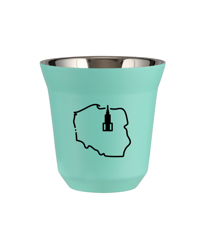 Tasse 150 ml TURQUOISE "Pologne (noir)"