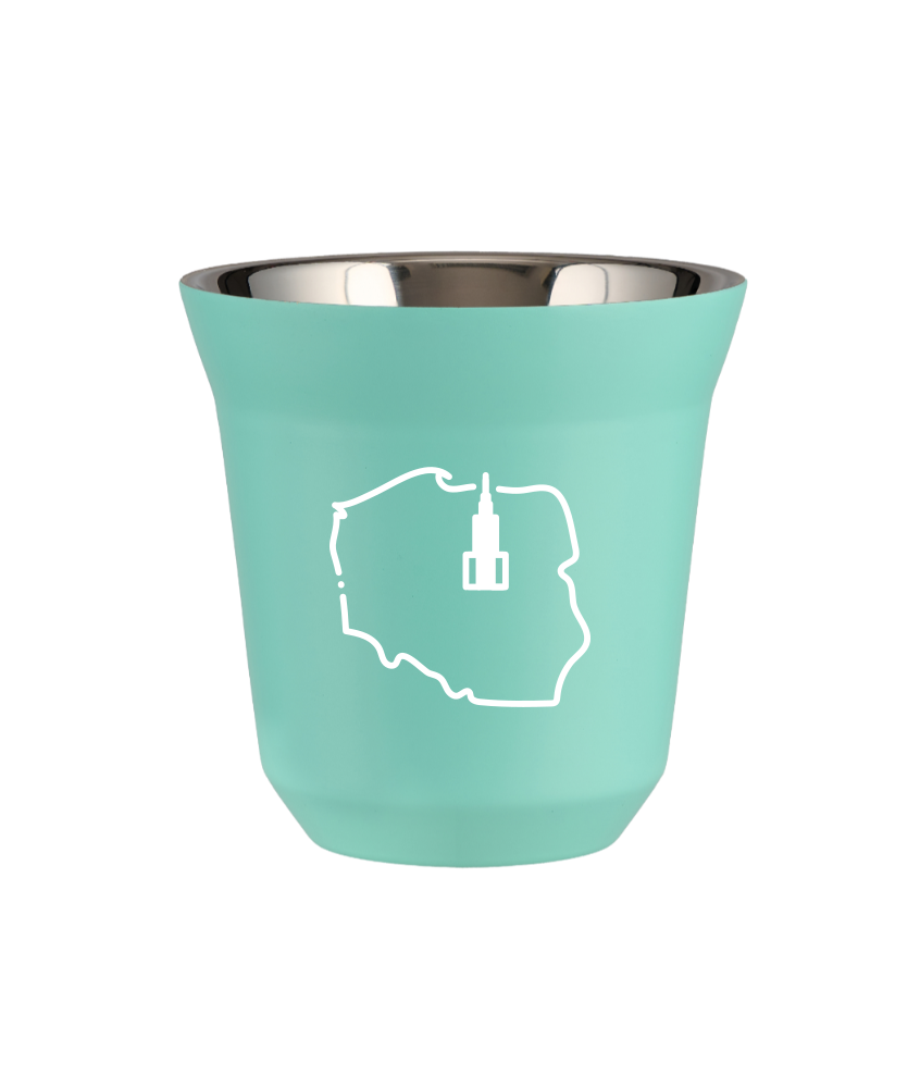 Tasse 150 ml TURQUOISE "Pologne (blanc)"