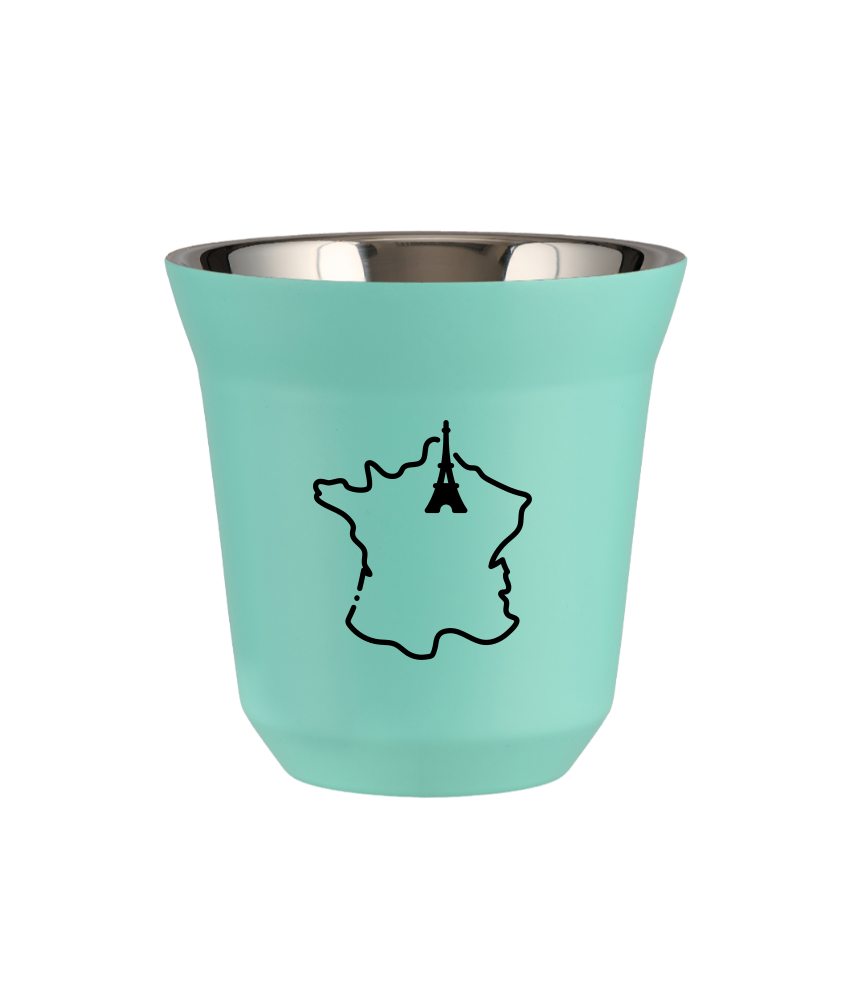 Tasse 150 ml TURQUOISE "France (noir)"
