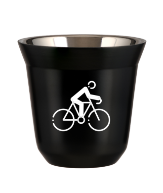 Tasse 80 ml NOIR "Cyclisme 3 (blanc)" Tasse 80 ml NOIR "Cyclisme 3 (blanc)"