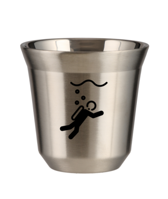 Tasse 150 ml ARGENT "Plongée (noir)" Tasse 150 ml ARGENT "Plongée (noir)"