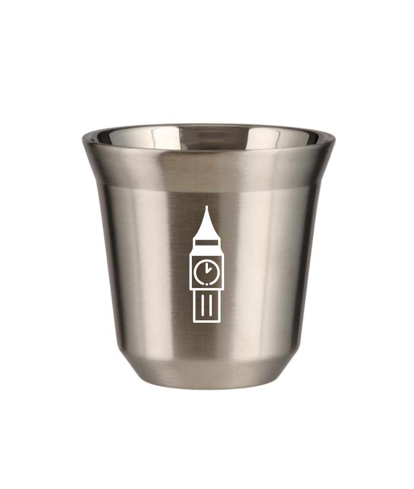Tasse 150 ml ARGENT "BIG BEN (blanc)"