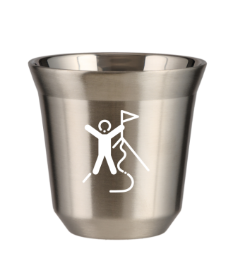 Tasse 150 ml ARGENT "Escalade 1 (blanc)" Tasse 150 ml ARGENT "Escalade 1 (blanc)"
