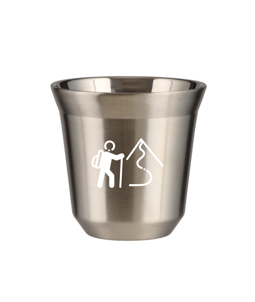 Tasse 150 ml ARGENT "Escalade 2 (blanc)"