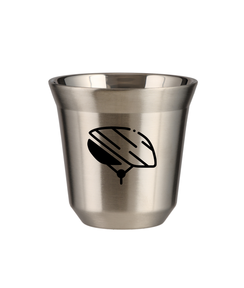 Tasse 150 ml ARGENT "Casque (noir)"
