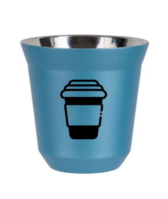 Tasse 150 ml BLEU CLAIR MÉTALLIQUE "Tasse (noir)" Tasse 150 ml BLEU CLAIR MÉTALLIQUE "Tasse (noir)"