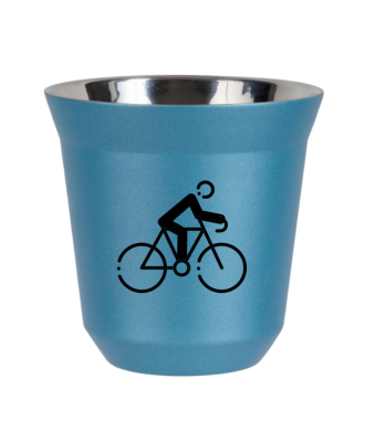 Tasse 150 ml BLEU CLAIR MÉTALLIQUE "Cyclisme 3 (noir)" Tasse 150 ml BLEU CLAIR MÉTALLIQUE "Cyclisme 3 (noir)"