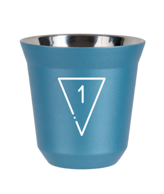 Tasse 150 ml BLEU CLAIR MÉTALLIQUE "1 (blanc)" Tasse 150 ml BLEU CLAIR MÉTALLIQUE "1 (blanc)"