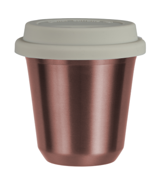 Tasse 150 ml OR ROSE, avec couvercle blanc Tasse 150 ml OR ROSE, avec couvercle blanc