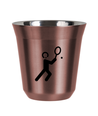 Tasse 150 ml OR ROSE "Tennis 1 (noir)" Tasse 150 ml OR ROSE "Tennis 1 (noir)"