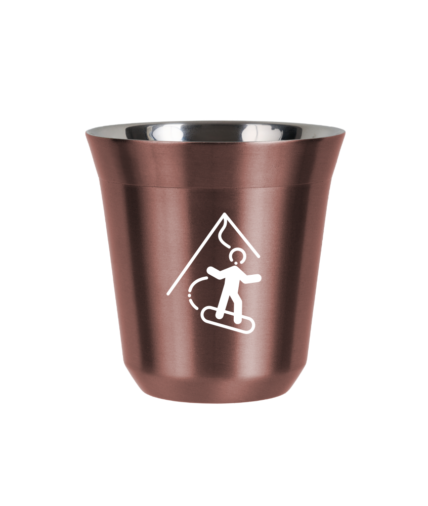 Tasse 150 ml OR ROSE "Snowboard (blanc)" Tasse 150 ml OR ROSE "Snowboard (blanc)"