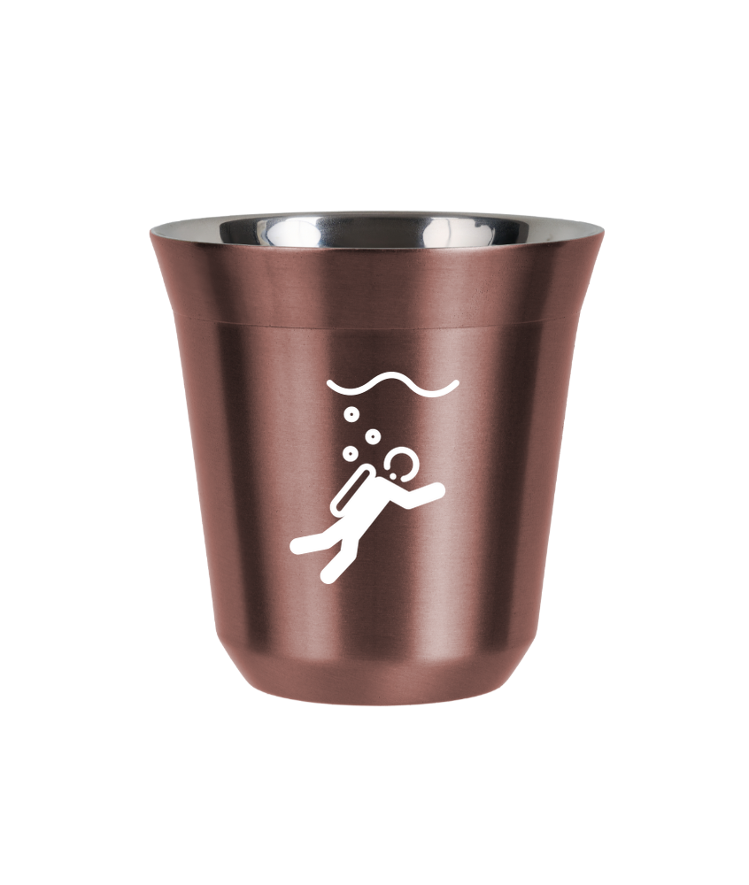 Tasse 150 ml OR ROSE "Plongée (blanc)"