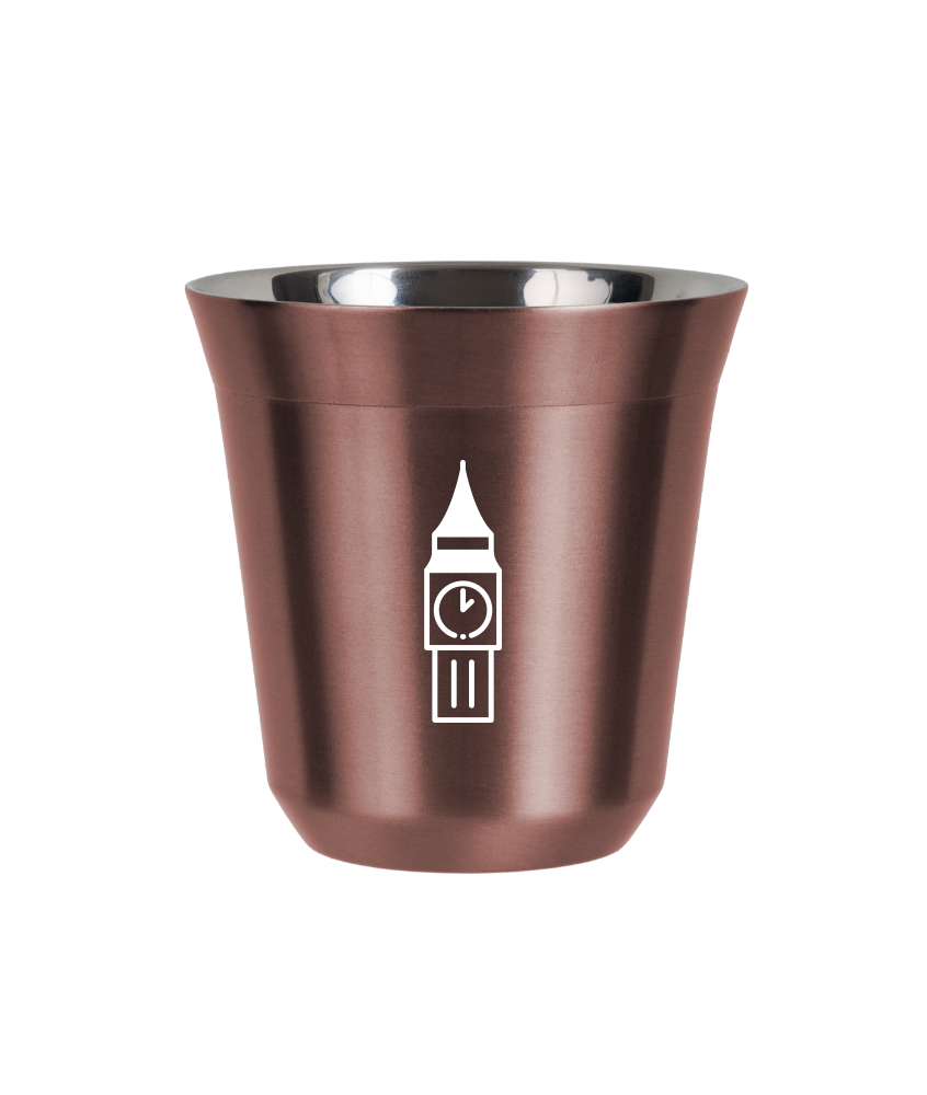 Tasse 150 ml OR ROSE "BIG BEN (blanc)"