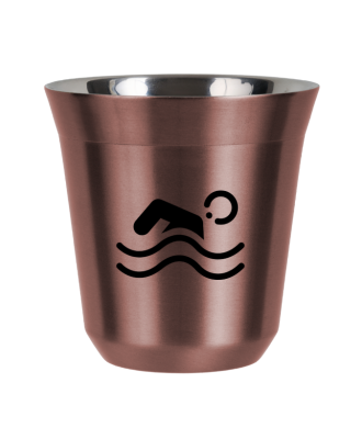 Tasse 150 ml OR ROSE "Natation (noir)" Tasse 150 ml OR ROSE "Natation (noir)"
