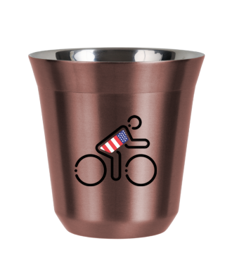 Tasse 150 ml OR ROSE "Cycliste aux couleurs britanniques (noir)" Tasse 150 ml OR ROSE "Cycliste aux couleurs britanniques (noir)"