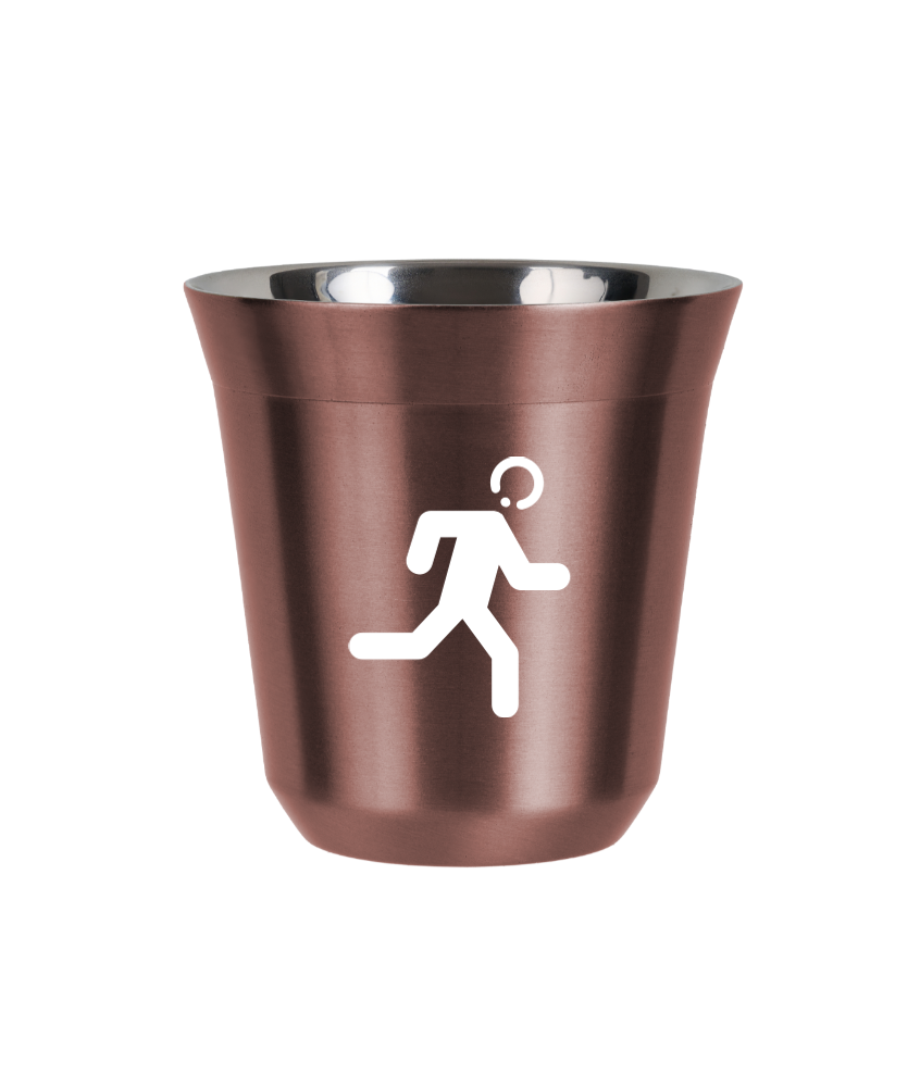 Tasse 150 ml OR ROSE "Coureur (blanc)"