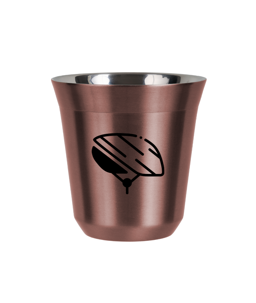 Tasse 150 ml OR ROSE "Casque (noir)"