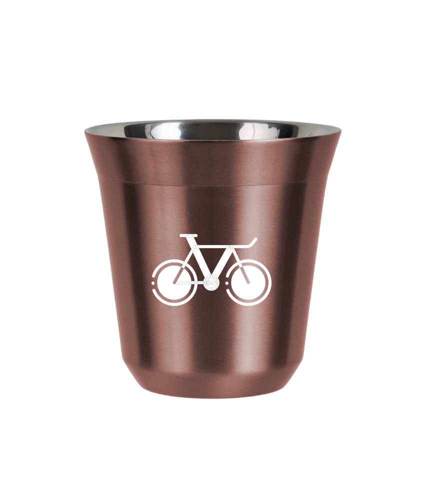 Tasse 150 ml OR ROSE "Vélo 1 (blanc)"
