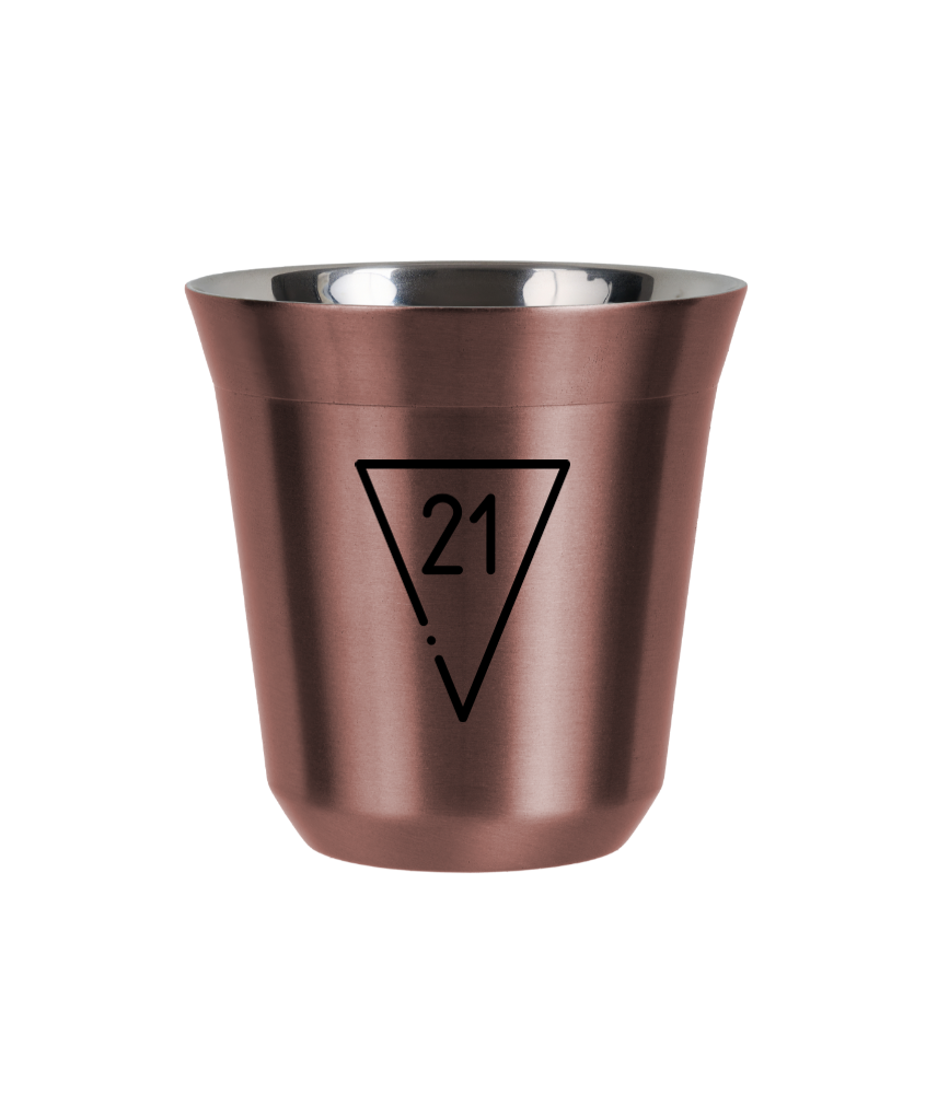 Tasse 150 ml OR ROSE "21 (noir)"